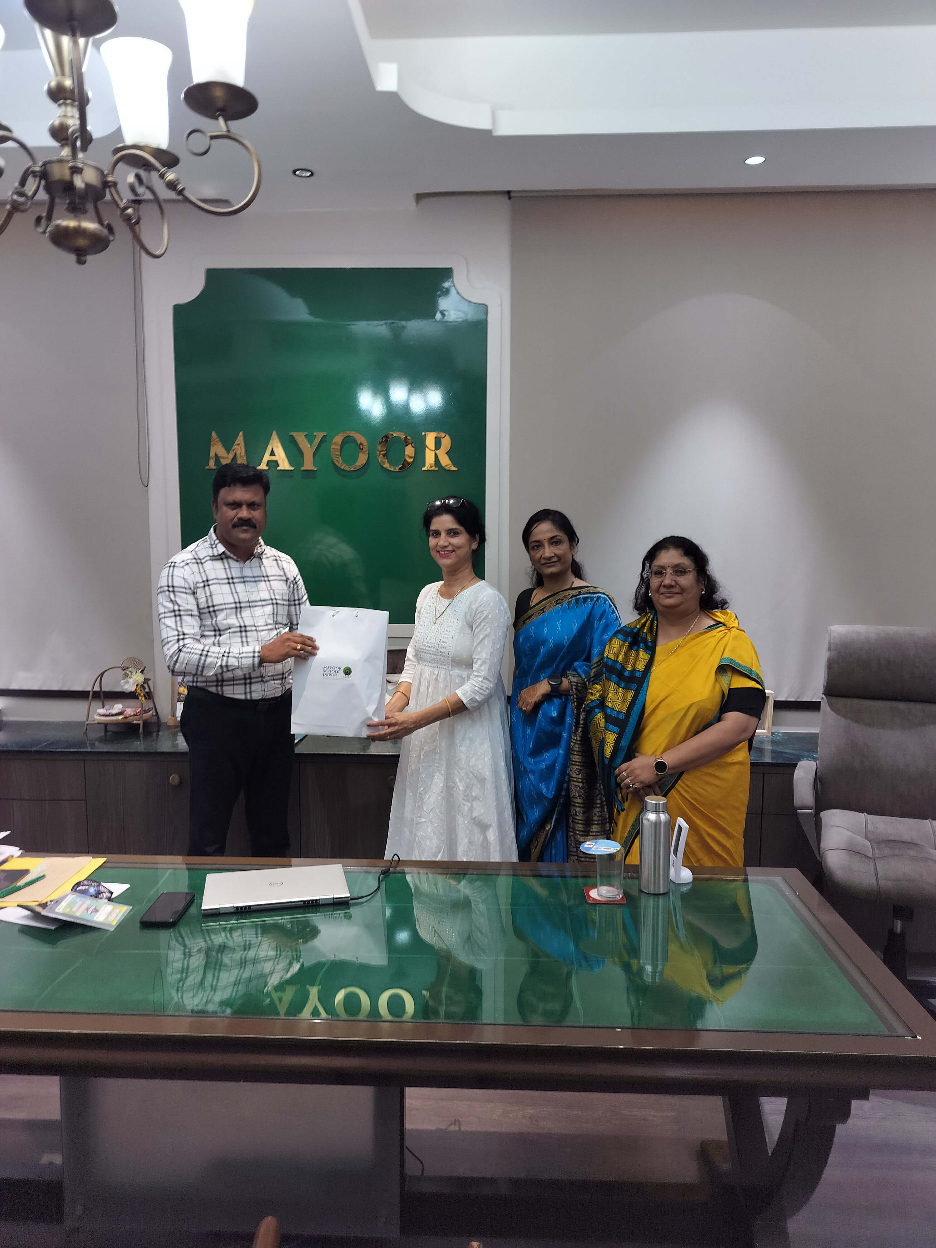 Receiving gratitude at Mayoor School